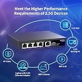 NICGIGA 5 Port 2.5G Ethernet Switch 10G SFP Uplink Unmanaged Plug Play Fanless view 5