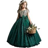 TTYAOVO Girls Pageant Princess Flower Dress Kids Prom Puffy Ball Gowns