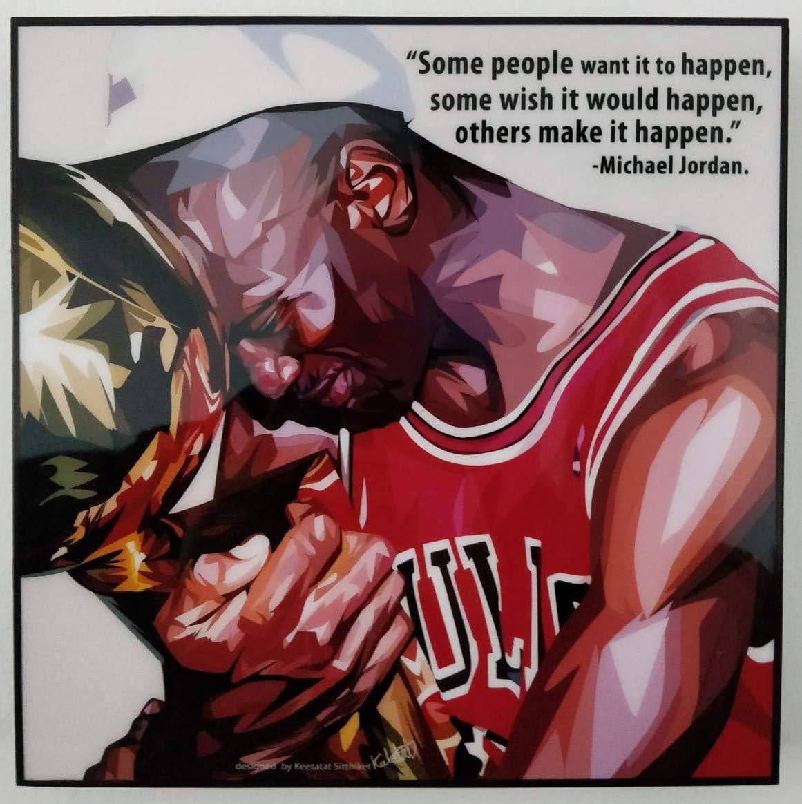 GLAGOODS - Póster de Michael Jordan Chicago Bulls NBA (Vinilo ...