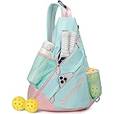 KAVIGOR 2025 Pickleball Sling Bag, Convertible Ultra-Light Backpack with Skin-Soft Fabric & Wet/Dry Pocket, Fits 4 Paddles + Gear