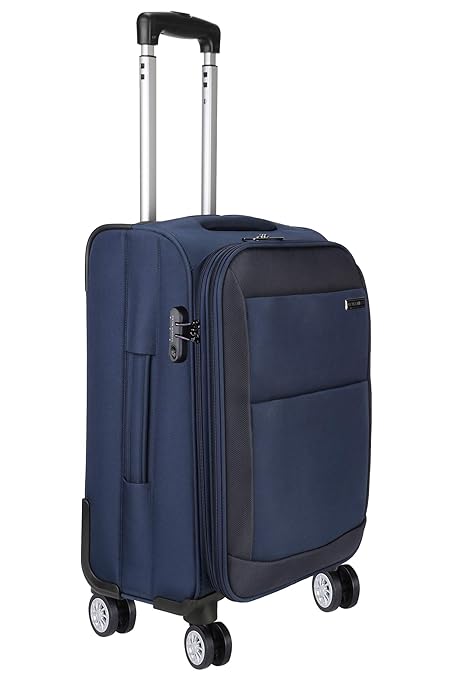 Nasher Miles Manarola Soft-Sided Check-In Luggage Bag Blue 24 Inch | 61CM Trolley Bag