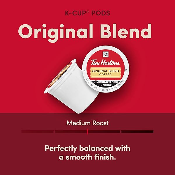 TIM HORTONS ORIGINAL BLEND, GENUINE MEDIUM ROAST COFFEE, SINGLE-SERVE K-CUP PODS, 48CT