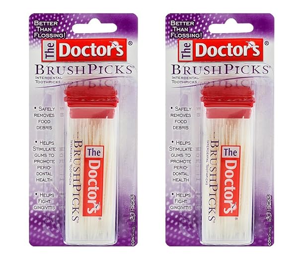THE DOCTOR’S BRUSHPICKS INTERDENTAL TOOTHPICKS, 120-PICKS PER PACK (2-PACK)