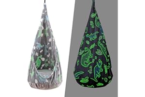 ZAIXIA Kids Pod Swing Seat, Sensory Swing Chair with PVC Inflatable Cushion, Hanging Hammock Chair for Indoor and Outdoor Use