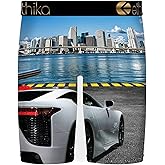 Ethika Men’s Boxer Brief, Knee Length, 4-Way Stretch Performance Underwear with Graphic Prints - Skeert Off