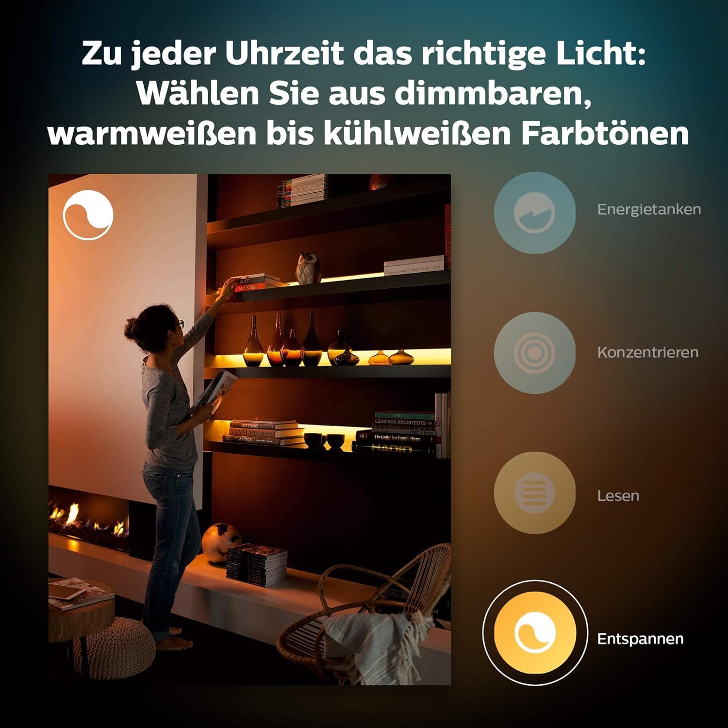 Philips Hue White & Color Ambiance Lightstrip Plus Erweiterung (1 m), dimmbarer LED Streifen für das Hue Lichtsystem mit 16 Mio. Farben, smarte Lichtsteuerung über Sprache oder App 9