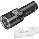 Fenix LR36R 10,000 Lumen USB-C Rechargeable LED + LEP Search Flashlight | Long-Range Spotlight, 1,378-Yard Beam, Wide-Angle Floodlight, Rotary Stepless Brightness Control &amp; OLED Display