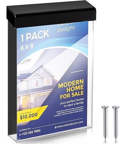 LIQWEI Outdoor Brochure Holder With Lid, 8.5 X 11 Inch Waterproof Acrylic Wall - View #6