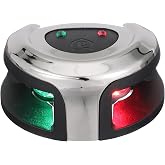 attwood LightArmor Round Bi-Color LED Deck Mount Navigation Light, 2-Mile