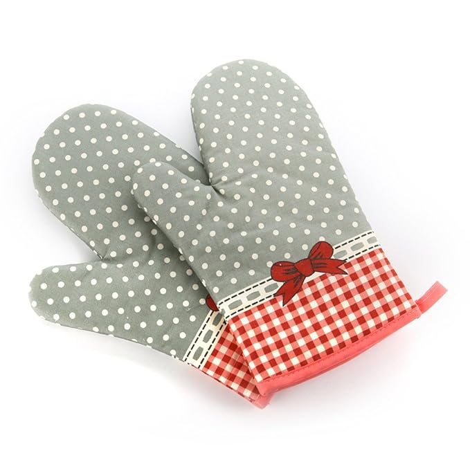 TFENG Ofenhandschuhe, 18 x 28cm, Hitzebeständige Grillhandschuhe, Anti-Rutsch Backofen Handschuhe, 1 Paar