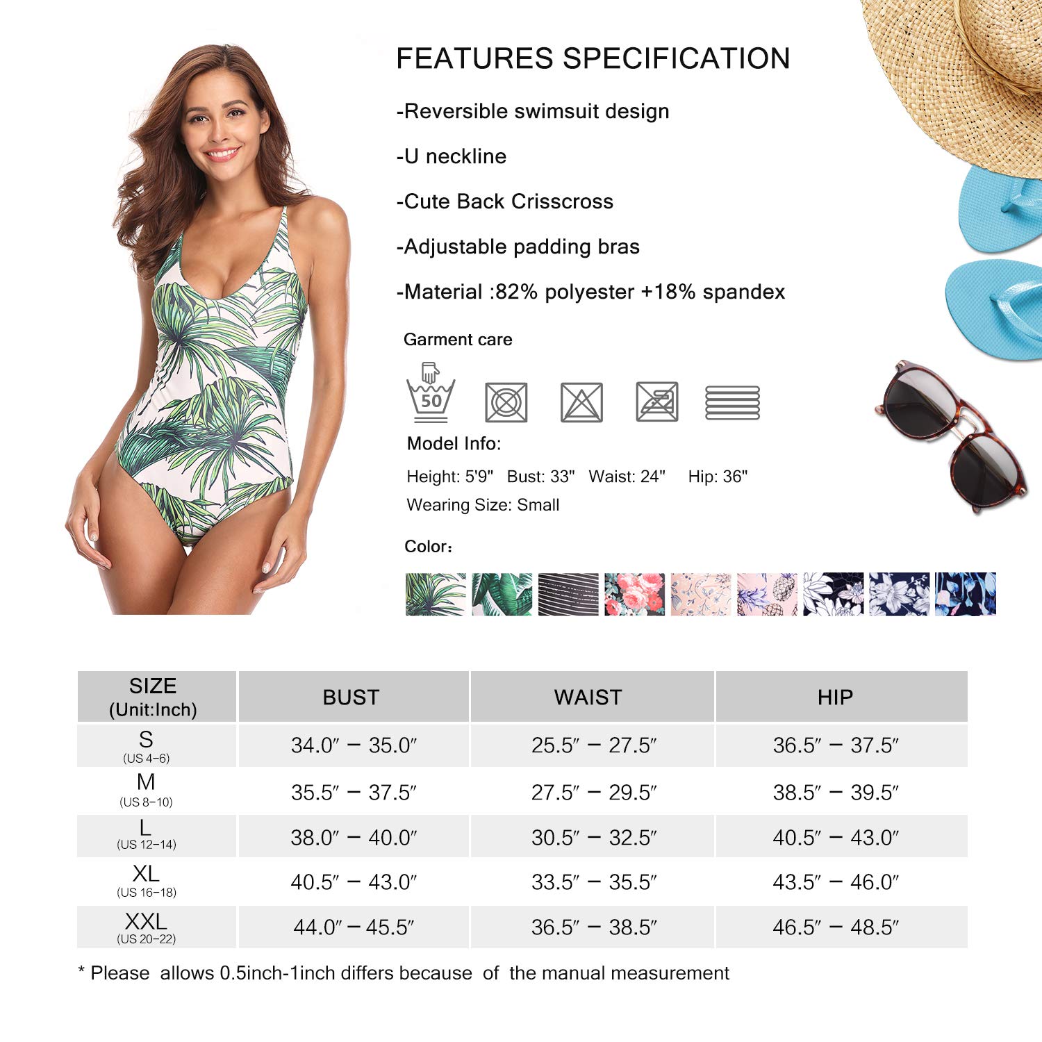 MarinaVida Women One Piece Swimsuit