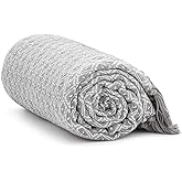 Americanflat 50x60 Throw Blanket - Soft and Breathable Cotton Throw Blanket for Couch, Bed, Chair - Decorative Blankets Perfect for Home, Office, or Outdoor Use - Grey and White Mini Diamond Design