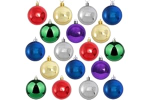 KTKDE Christmas Balls Decoration 36 Pcs/2.36in Christmas Tree Decorations Shatterproof Hanging Ornament Balls for Holiday Wreath Xmas Tree Decor Colorful Ball for Party Event
