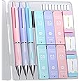 Four Candies 0.5 mm Mechanical Pencils, with #2 Lead Refills & Pastel Eraser Set, 13-Count Pack with Case, Cute Aesthetic School Supplies for Girls - 0.5mm