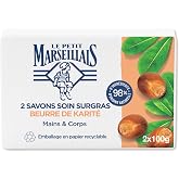 Le Petit Marseillais Savon soin surgras au beurre de karit&eacute; - Les 2 savons de 100 g Surgras care soap with shea butter