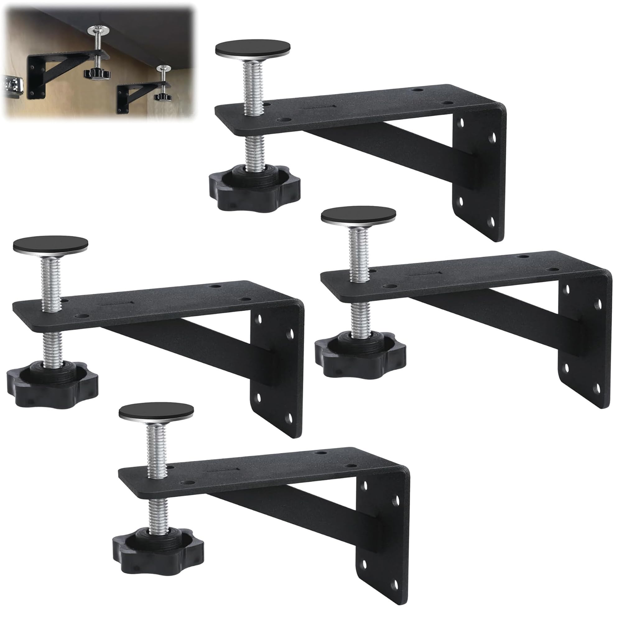VANROUG 4 Pcs Undermount Sink Brackets, Undermount Sink Support, Undermount Sink Repair kit, Sink Bracket for Kitchen, Undermount Sink Brackets for Narrow Cabinet