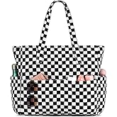 oscaurt Beach Bags for Women Large Waterproof Sandproof Beach Tote Swim Pool Bag with Zipper for Travel Vacation Essentials