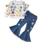 Renotemy Toddler Baby Girls Clothes Infant Girl Outfits Ruffle Sleeve Tops Pants Clothing Sets for Girls
