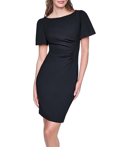 dkny black dress Women's Dress, Black, 2P at Amazon Women's Clothing store Scuba crepe