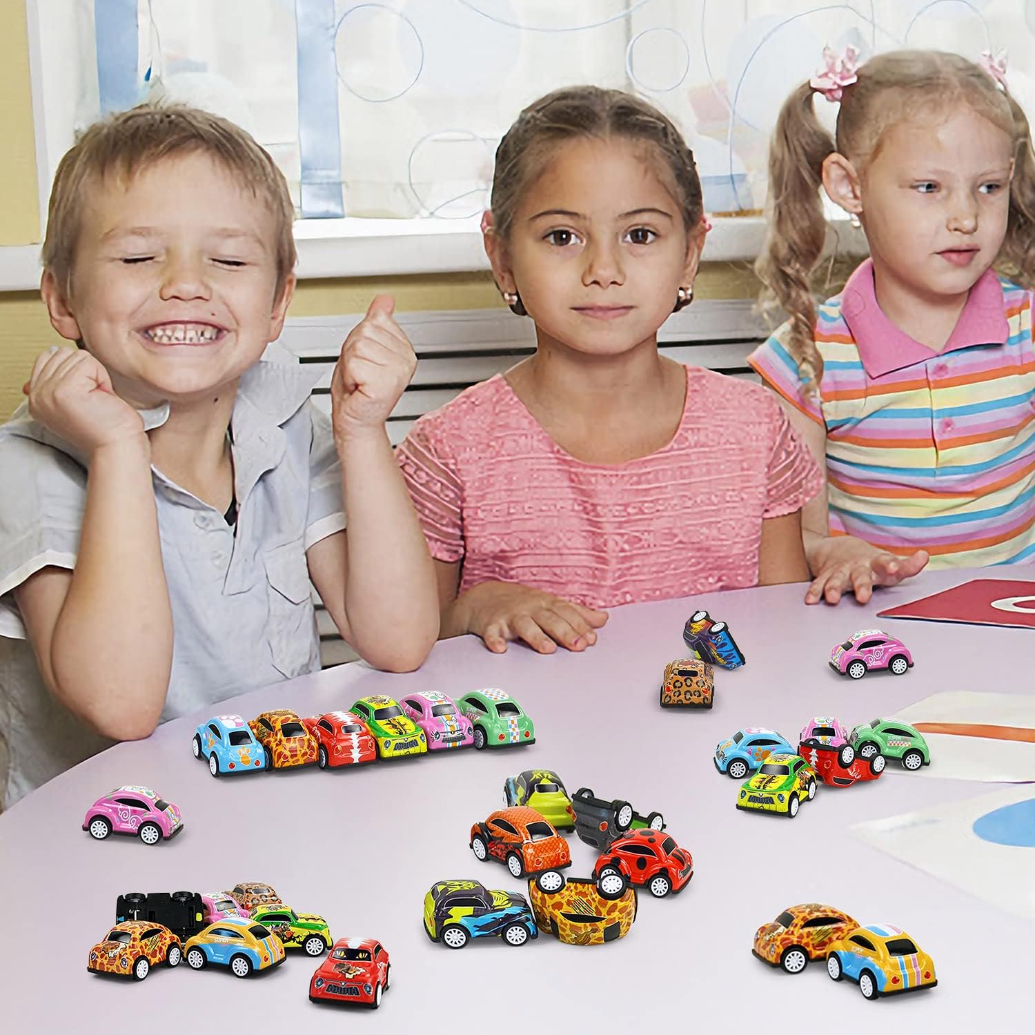 Vileafy 30 Pack Pull Back Cars for Kids – Mini Metal Toy Cars with Plastic Chassis, Assorted Die-Cast Vehicles, Classroom Prizes for Students, Treasure Box Toys, Party Favors & Rewards