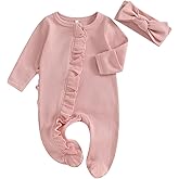 CIYCUIT Baby Girls Cactus Footies Newborn Zip Up Onesie Romper