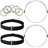 Cutecrop 9 Pcs Crop Band for T-shirts, Womens Adjustable Top Tuck Tool Band Scarf Ring Shirt Clips for Sweater Shirts