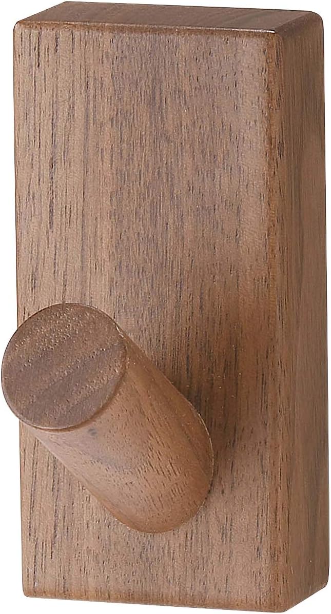 Amazon Co Jp 無印良品 壁に付けられる家具 フック ウォールナット材 幅4 奥行6 高さ8cm ホーム キッチン