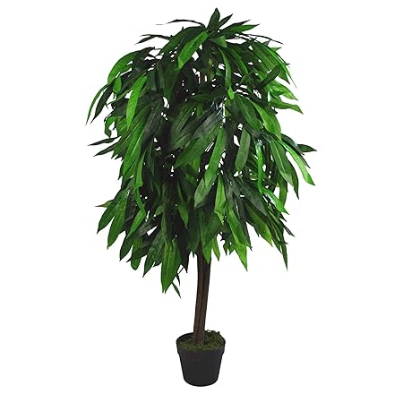 Leaf Pianta Artificiale Xl Mango Ficus 120cm 4ft Tall