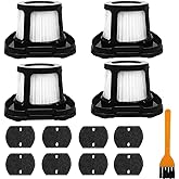 2284W Filter Compatible with Bi-ssell Pet Hair Eraser Hand Vacuum 2284W, 2390, 2389, 2390A, Replace Parts for 1614212, 1614203, 1614204, Pack 4 Filter and 8 Foam Filter