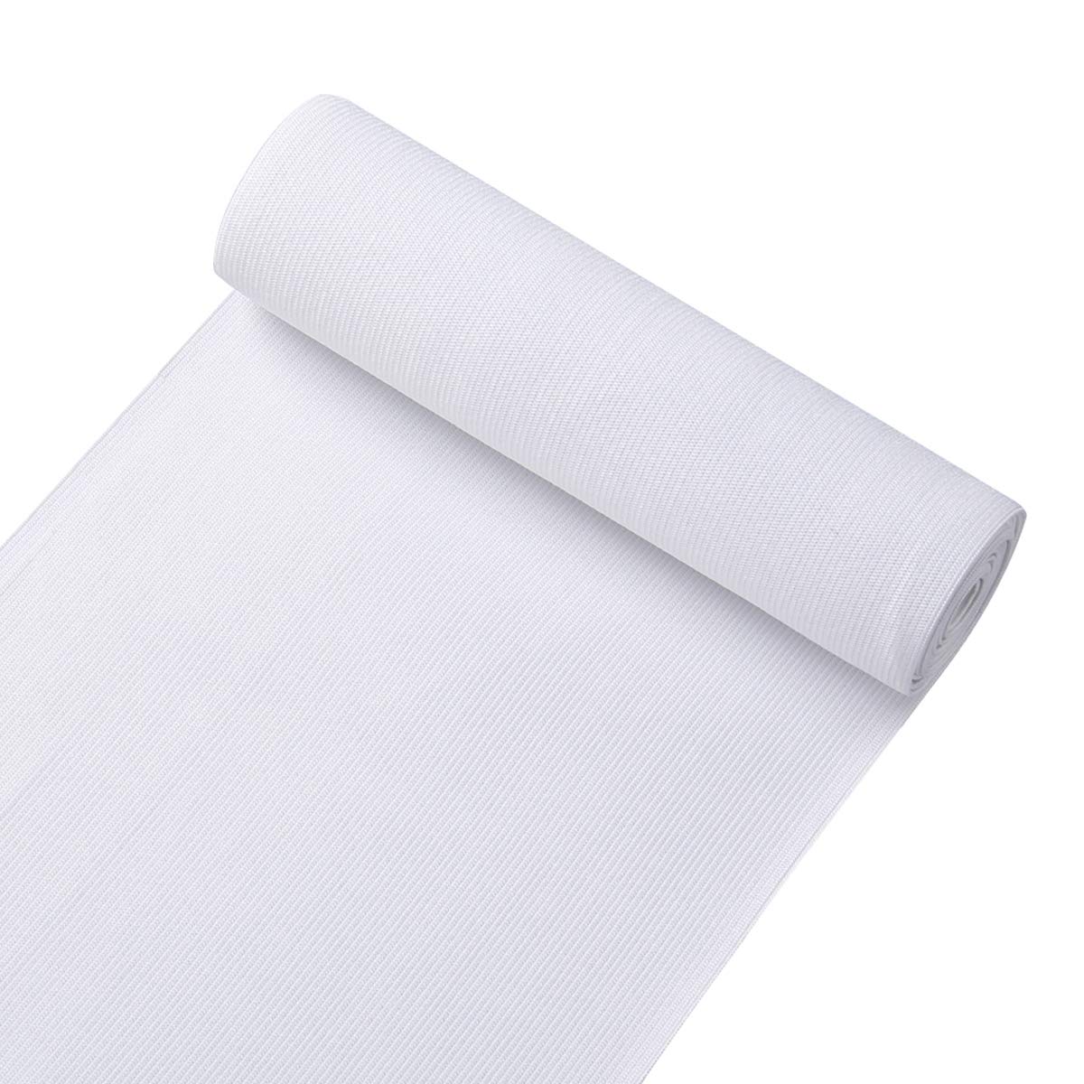20cm Wide Flat Elastic Bands Waistband Tape White Sewing Bands Webbing Garment Sewing Accessories for Dressmaking/Sewing/DIY Crafts -2 Yards