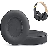 Replacement Ear Pads for Beats Studio 2 & Studio 3 Wired & Wireless Headphones, Ear Cushions, Headset Earpads, Ear Cups Cover with Soft Protein Leather-Shadow Grey