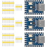 DWEII 3PCS RP2040-Zero RP2040 USB-C Connector Compatible with Raspberry Pi Microcontroller PICO Development Board Module Dual-core Cortex M0+ Processor 2MB Flash Support C/C++,MicroPython