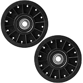 TENGMUJX 116-2456 Flat Idler Pulley Fit Exmark Lazer Z Pioneer Radius Quest E P S X Series Toro Titan Lawer Mower 74452 74460 74461 74462 Lawn Mowers Pulley 2 Pack