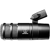 Audio-Technica AT2040 Hypercardioid Dynamic Podcast Microphone (at 2040), XLR,Black