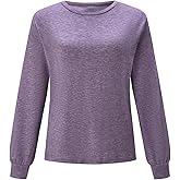 winkbay Women's Crew Neck Long Sleeve Loose T Shirts Basic Tees Dressy Casual Tops
