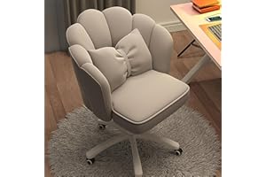 HDHNBA Home Office Desk Butterfly Chair with Mid-Back Upholstered Modern Tufted Computer Task Chair Swivel Height Adjustable Velvet Accent Chair………