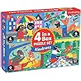 Mudpuppy Mindfulness 4-in-a-Box Puzzle Set – Includes 4 Progressive Jigsaw Puzzles for Kids with 4-12 Pieces – Features Colorful Animal Illustrations, for Ages 2-5 – Each Puzzle Measures 6” x 8”
