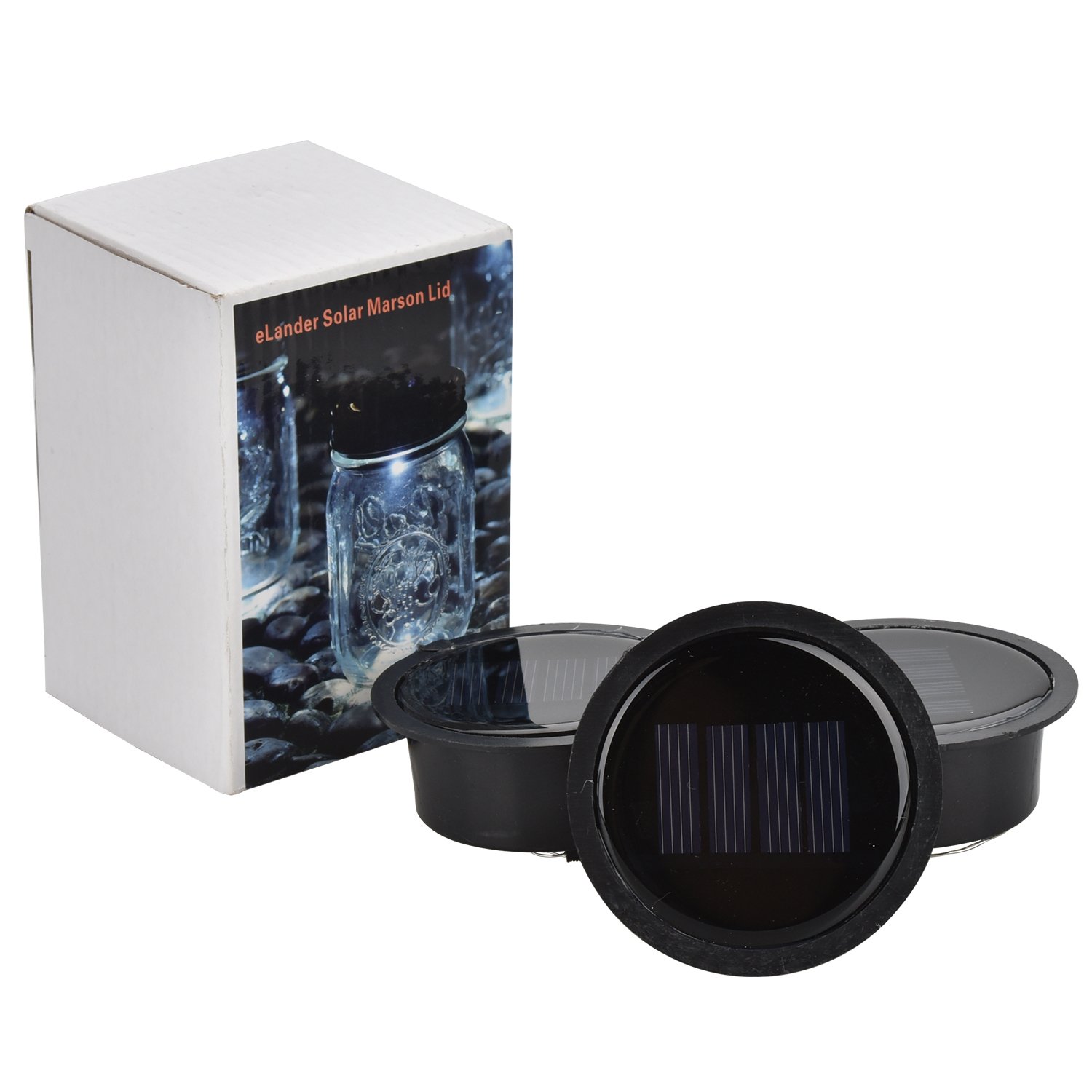 Buy eLander Mason Jar Lights, [3 Pack Solar Mason Jar Lid Insert] LED