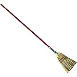 Authentic Hand Made All Broomcorn Broom, Long Handle Small Broom Head (48-Inch/Parlor)