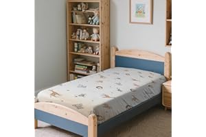 MorroMorn Twin Fitted Sheet Only for Boys Girls Kids Tween Teen, Twin Size Mattress Cover with Deep Pocket, Super Soft Jersey Knit Microfiber, Cute Neutral, No Pillowcases, 38x75x20in, (Animals)