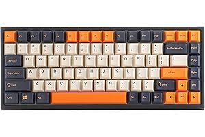 YUNZII KC84 84 Keys Hot Swappable Wired Mechanical Keyboard with PBT Dye-subbed Keycaps, Programmable, RGB,NKRO,Type-C Cable 