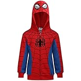 Marvel Avengers Captain America and Spider-Man Boys Zip-Up Hoodie for Toddlers and Big Kids