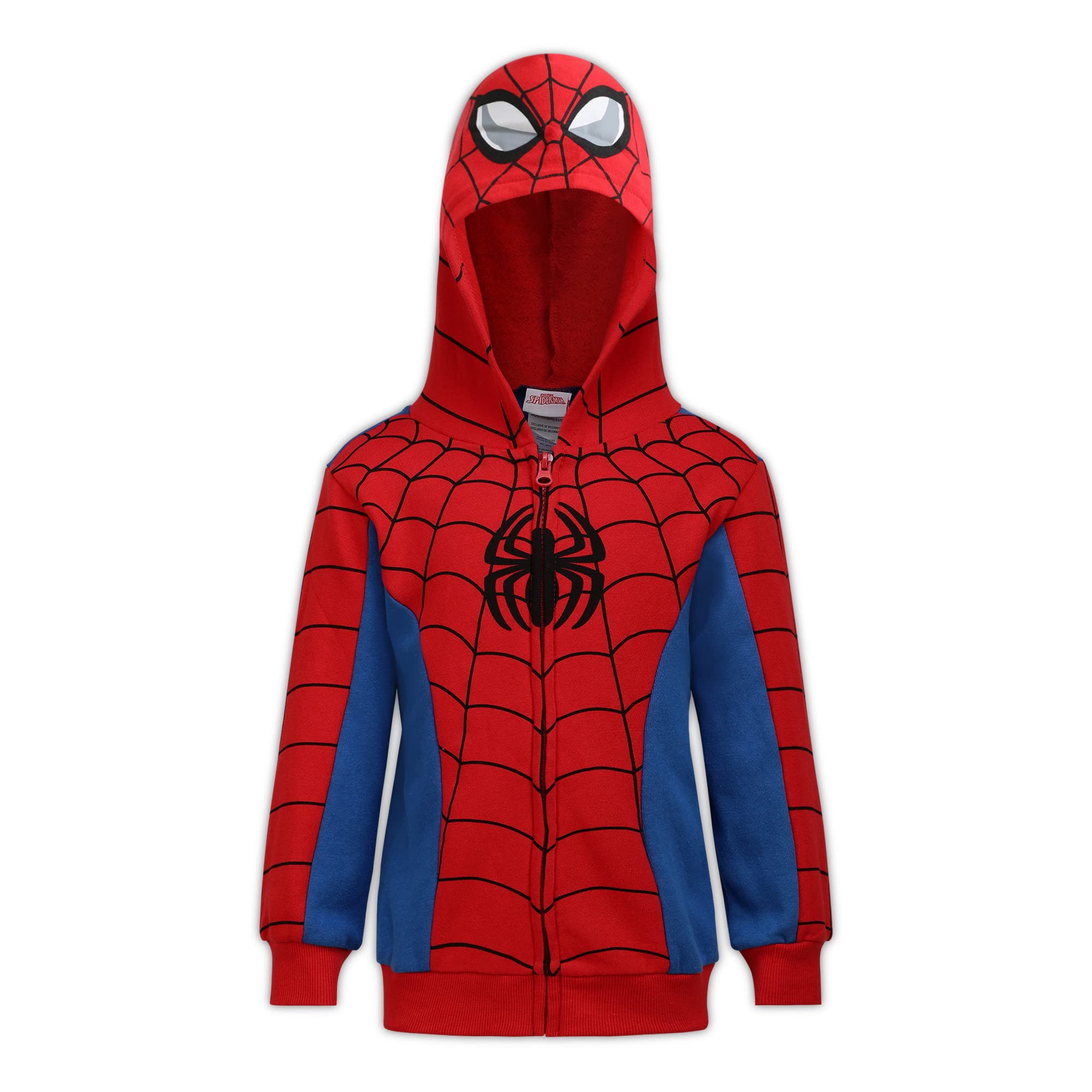 Photo 1 of ***BROKEN ZIPPER*** Marvel Avengers Captain America and Spider-Man Boys Zip-Up Hoodie for Toddlers and Big Kids Red