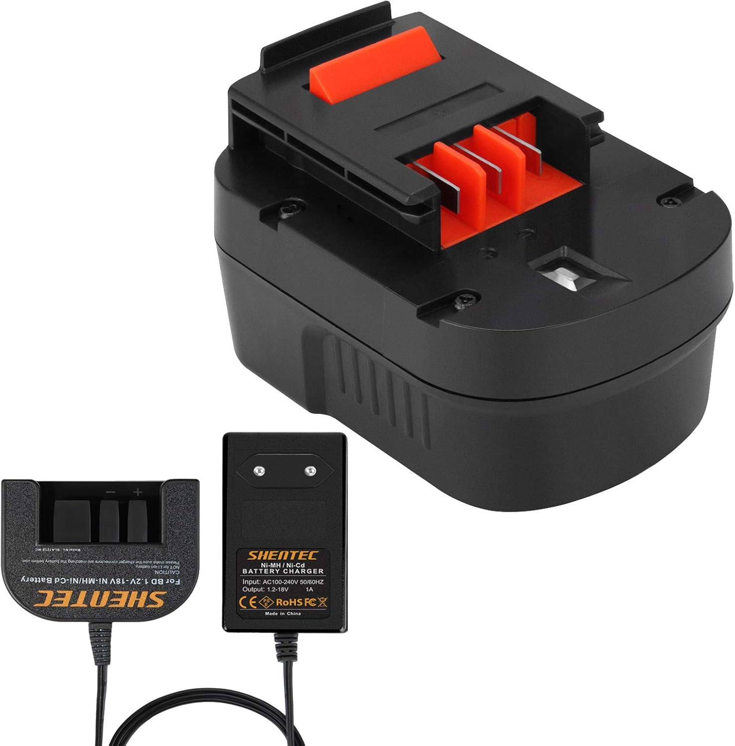 Shentec 12V 3500mAh NiMH Batería Con cargador para Black & Decker A12