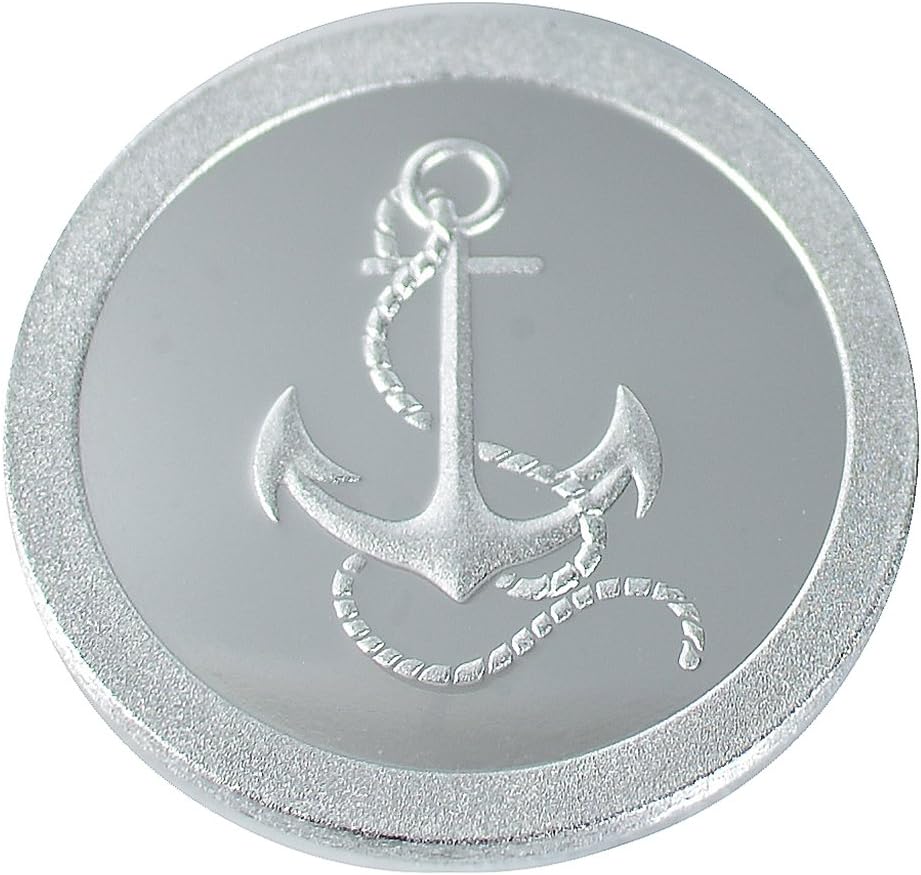 Quiges Large 33mm Coin Anchor and Rope Print for Interchangeable Pendant Necklace