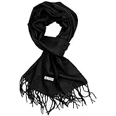 TZ Promise Plain Solid Color Cashmere Feel Classic Soft Luxurious Winter Scarf For Men Women