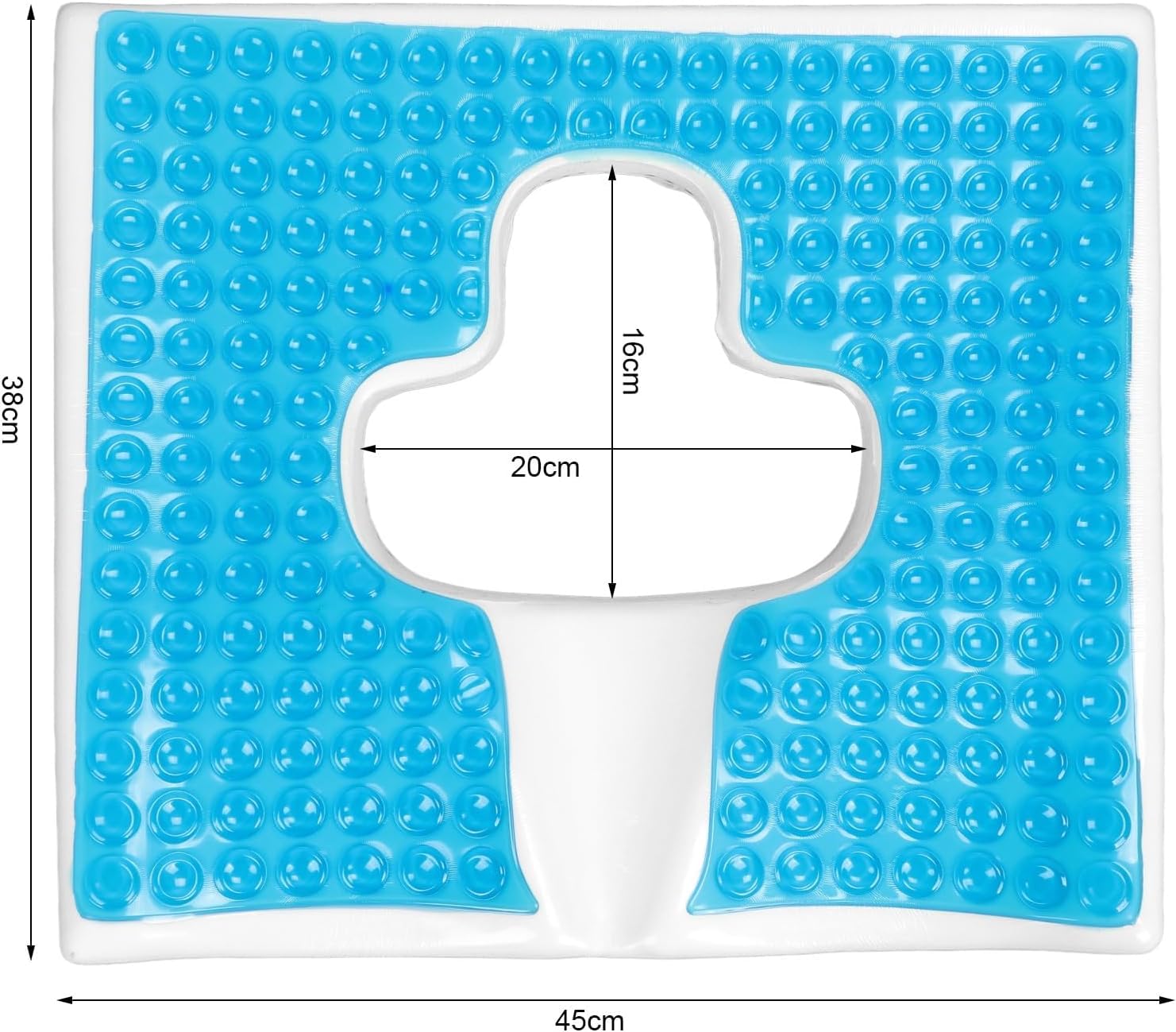 Bed Sore Cushion for Butt, Breathe Freely Fiber Bedsore Pressure Relief Pillow, T Shaped Opening Triangular Slope Design, Anti Decubitus Cushion for Elderly, Bedridden, Disabled