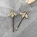 Missgrace 2PCS Exquisite Gold Bee Hairpin Side Clip Hair Accessories Bridal Hair Accessories