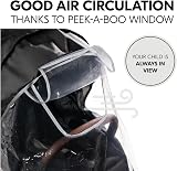 hauck Universal Pushchair Seat Rain Cover Transparent Waterproof view 5