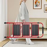 KINGRACK Folding 3 Step Ladder with Non-Slip Pedals Red Steel Lightweight view 5